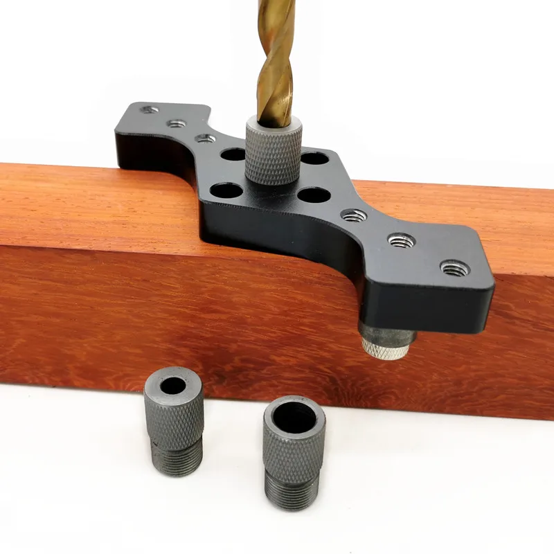 

Vertical Pocket Hole Jig Woodworking Dowel Drill Guide Self Centering 3-Hole Drill Bit Guide Jig Positioner Locator 6/8/10mm