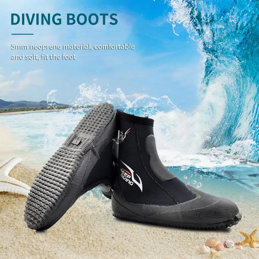 Spearfishing Boots Black Spearfishing Shoes Water Equipment Wear-resistant Professional Winter Cold Proof Diving Shoes