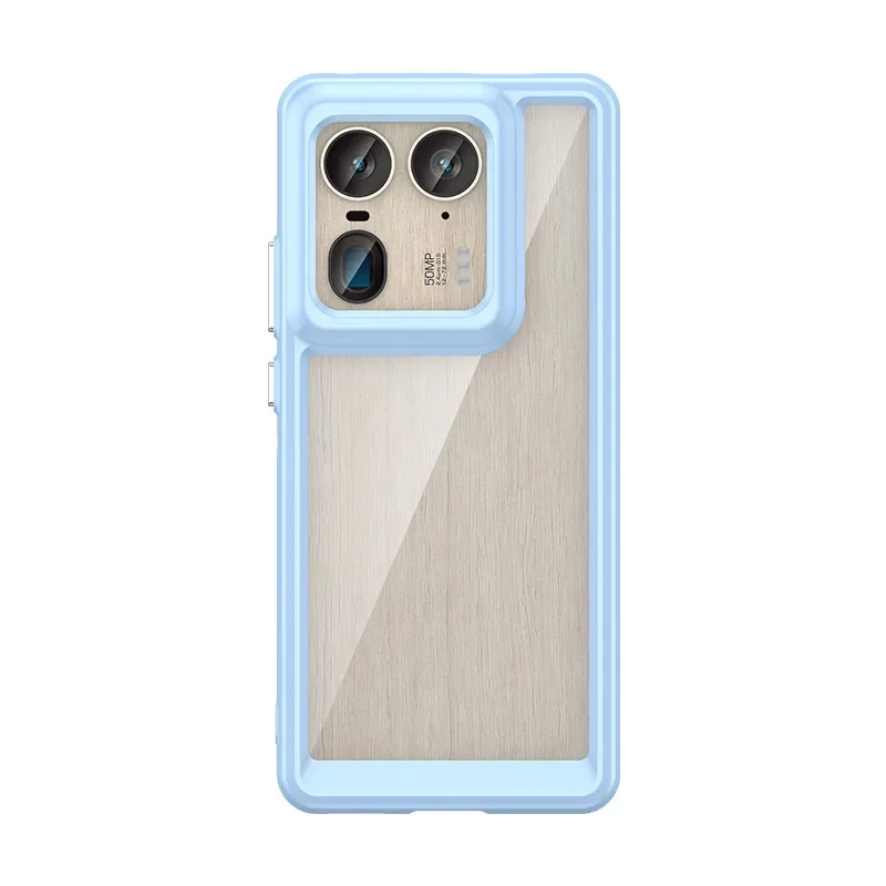 ELVEV Clear Protective Phone Cover - Transparent Back, Durable PC + TPU Material