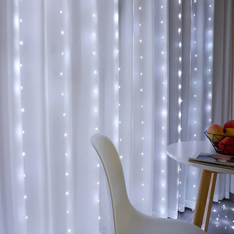 

3M 4M 6M Curtain Garland on The Window USB String Lights Fairy Festoon Remote Control Garland Led Christmas Decorations for Home
