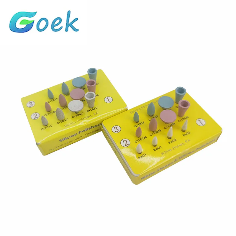 12pcs/Kit silicone polisher bullet polishing ceramics natural teeth