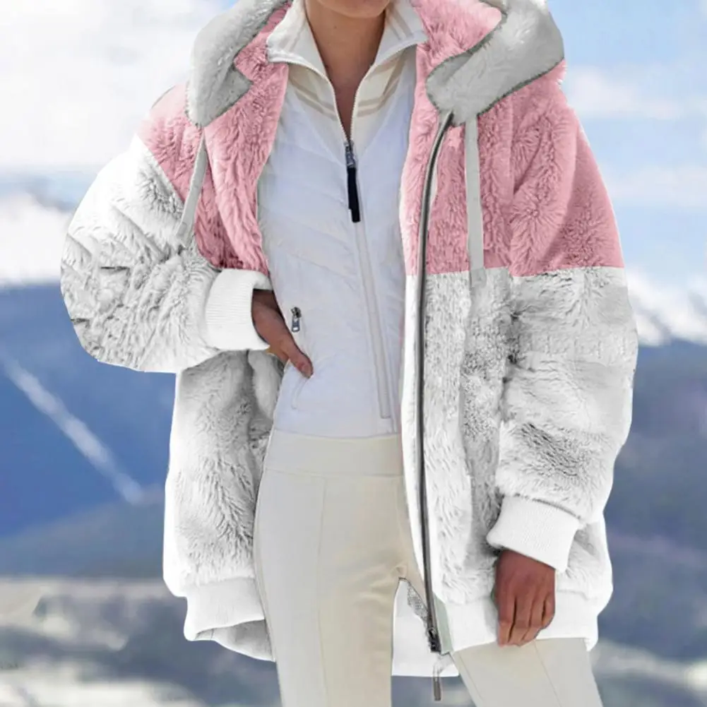 

Plush Winter Coats Women Long Lapel Faux Fur Jacket Fluffy Luxury Artificial Fur Jacket Teddy Female Fake Natural Fur Coat Women