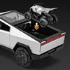 1/24 Cybers Truck Pickup Trailer Alloy Car Model Diecasts Metal Camper Van Motorhome Touring Car Model Sound Light Kids Toy Gift 5