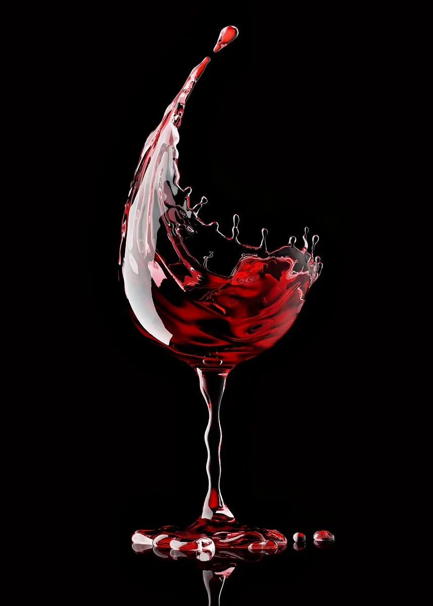 Elegant Red Wine Pour Canvas Art for Modern Kitchen and Dining Decor