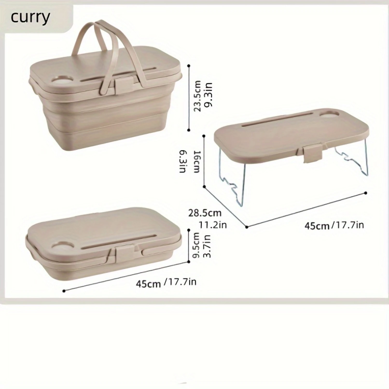 Collapsible Camping Basket with Handle