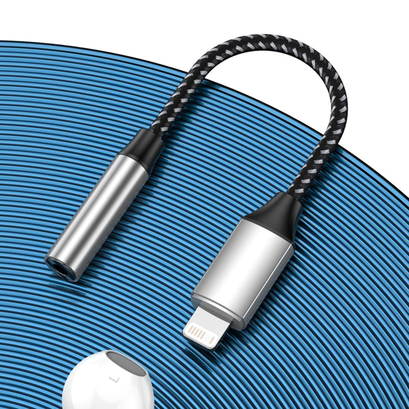 Lightning to 3.5mm Audio Adapter - Earphones & Headphones Connector with Audio Splitter Functionality