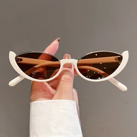 Petites lunettes de soleil yeux de chat pour hommes et femmes, Vintage, à la mode, cyclisme, demi-monture, nouvelle collection 4