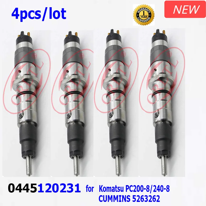 4 шт./лот ORLTL 5263262 подлинный новый дизельный Инжектор 0 445 120 231 для CUMMINS Komatsu PC200-8
