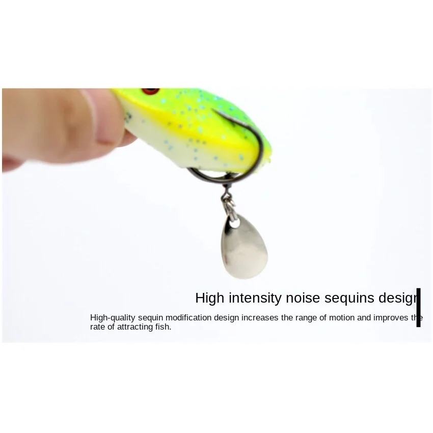 5.5cm/13g Fishing Frog Lure Soft Bait Lure Blood Trough Hook fishing lure