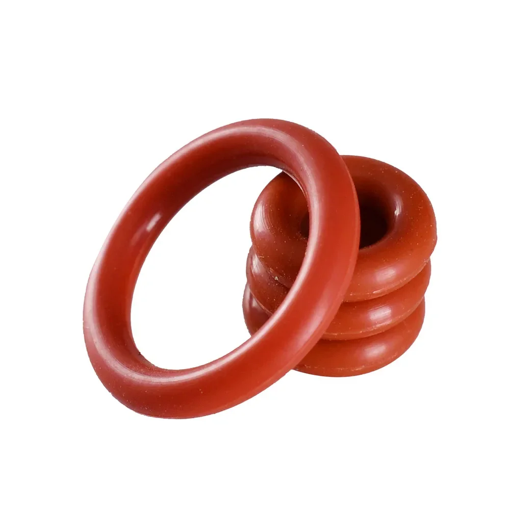 Red Silicone O-Ring Gaskets - Food Grade Waterproof Insulated Sealing Rings