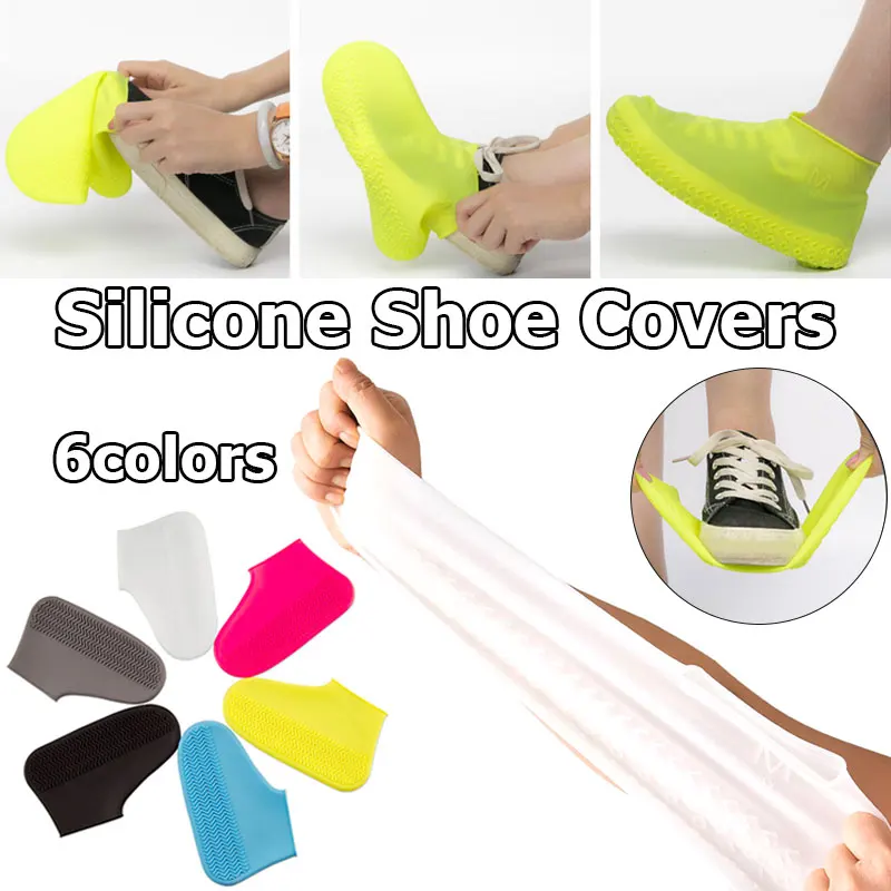 Shoe Covers Reusable Waterproof Rain Slip-resistant Rubber 1Pair