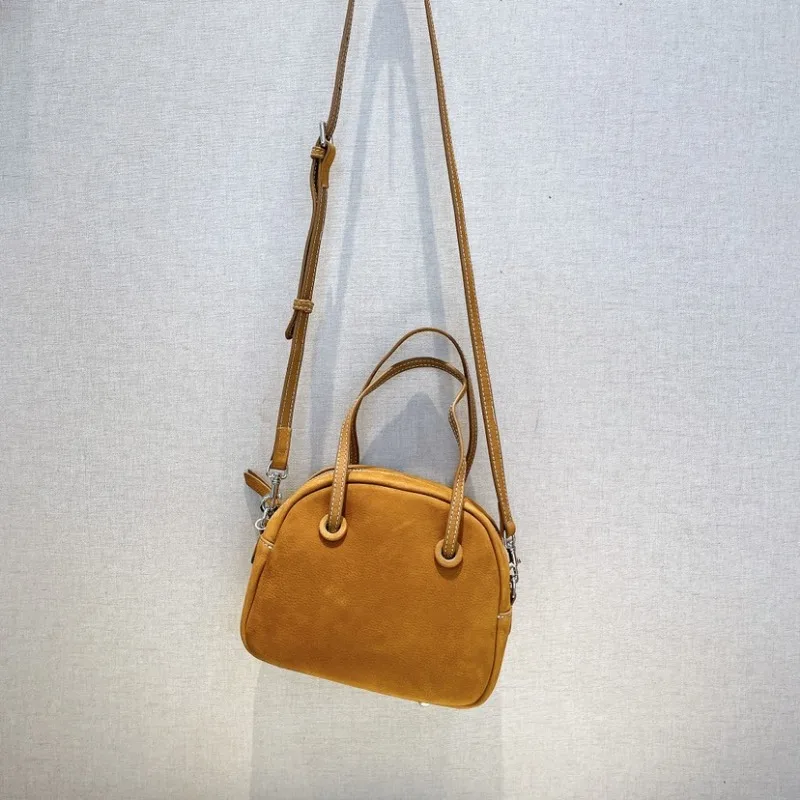 

High Quality Genuine Leather Shell Handbag for Women 2024 Spring Lychee Print Cowhide Bag OL Commuting Shoulder Bag Sac A Main