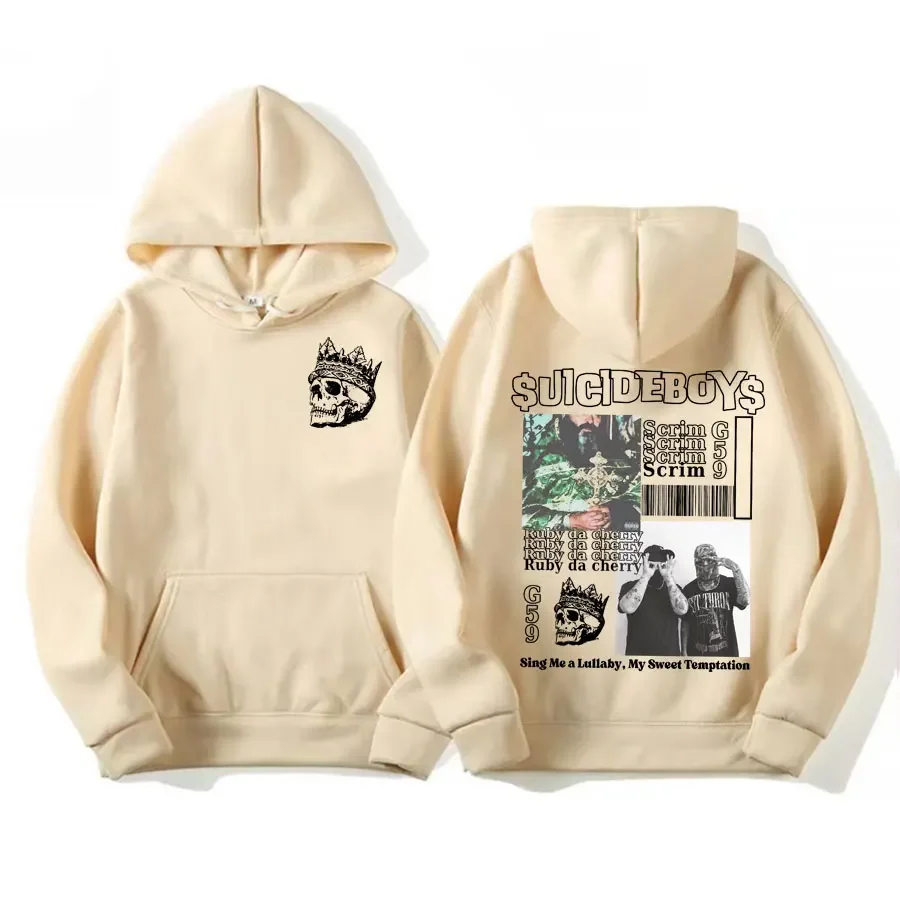Vintage Suicideboys G59 Hoodies I Want To Die in New Orleans Ruby Da Cherry Hoodie Men Women Fashion Hip Hop Harajuku Sweatshirt