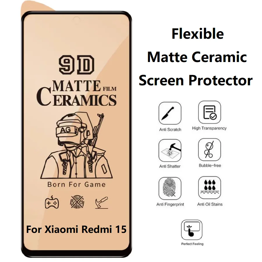 Enhanced Privacy Screen and Lens Protector Film - 3-in-1 Tempered Glass Set with Soft Ceramic Matte Finish