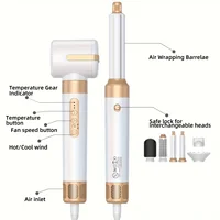 Tinsol 7 en 1 sèche-cheveux brosse sans brosse sèche-cheveux à grande vitesse avec diffuseur ionique sèche-cheveux Air chaud peigne de coiffure bigoudi 2