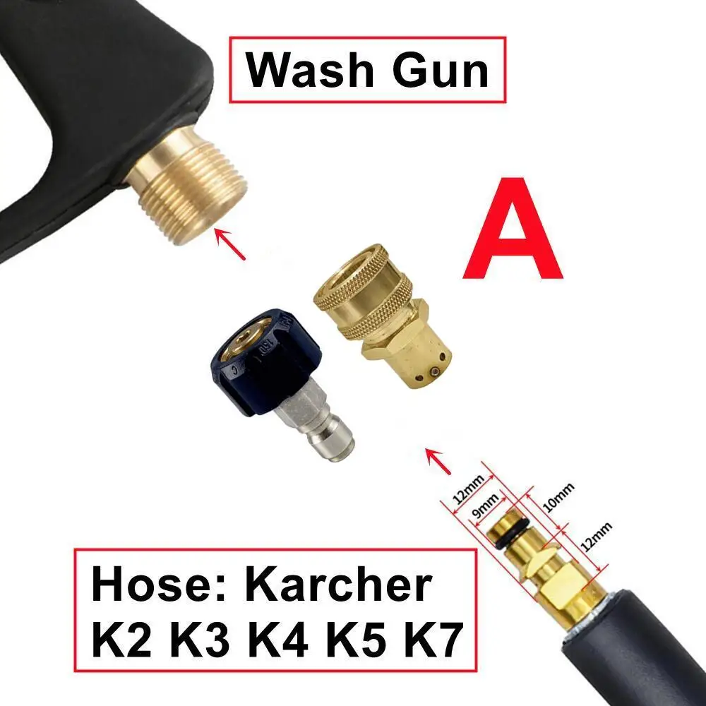 High Pressure Wash Hose Connector Outlet Swivel Adaptor M22 Quick Connect For Karcher Lavor Bosch Nilfisk Stihl Anti Winding 4