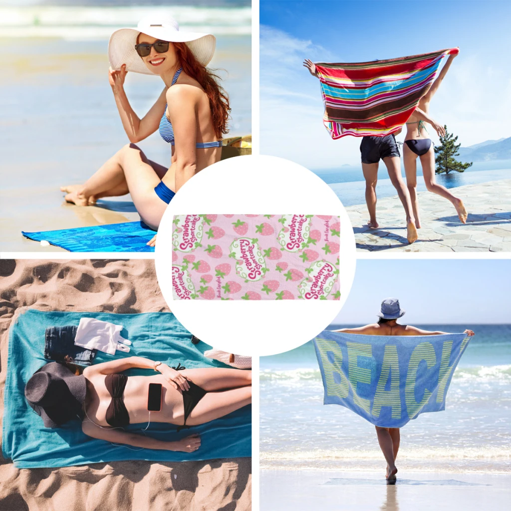 Strawberry Shortcake  Beach Towel Bathing Cover-ups Outing Towels Summer