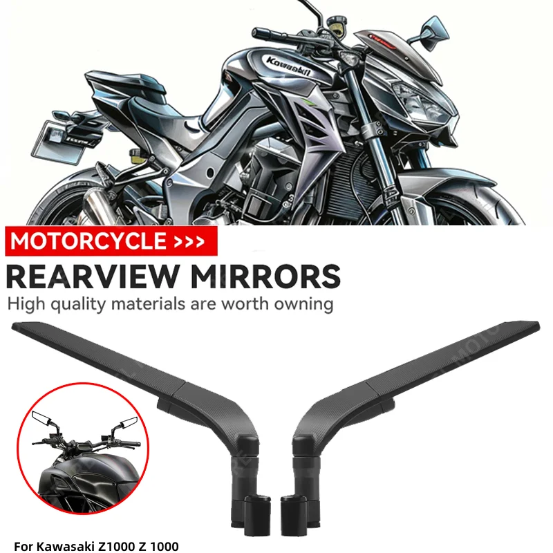 For Kawasaki Z1000 Z 1000 Motorcycle Wind Wing Side Rearview