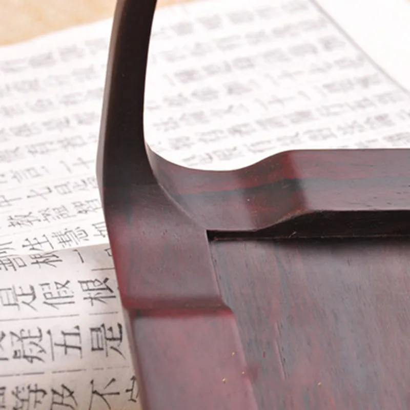 Red Sandalwood Ming Style Horseshoe Rectangular Rare Stone Tea Pot, Jade Ware, Potted Base, Pure Handmade Mortise and tenon