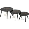 Round Metal Outdoor Side Coffee Table for Outside Patio, Black Coffee Tables 6