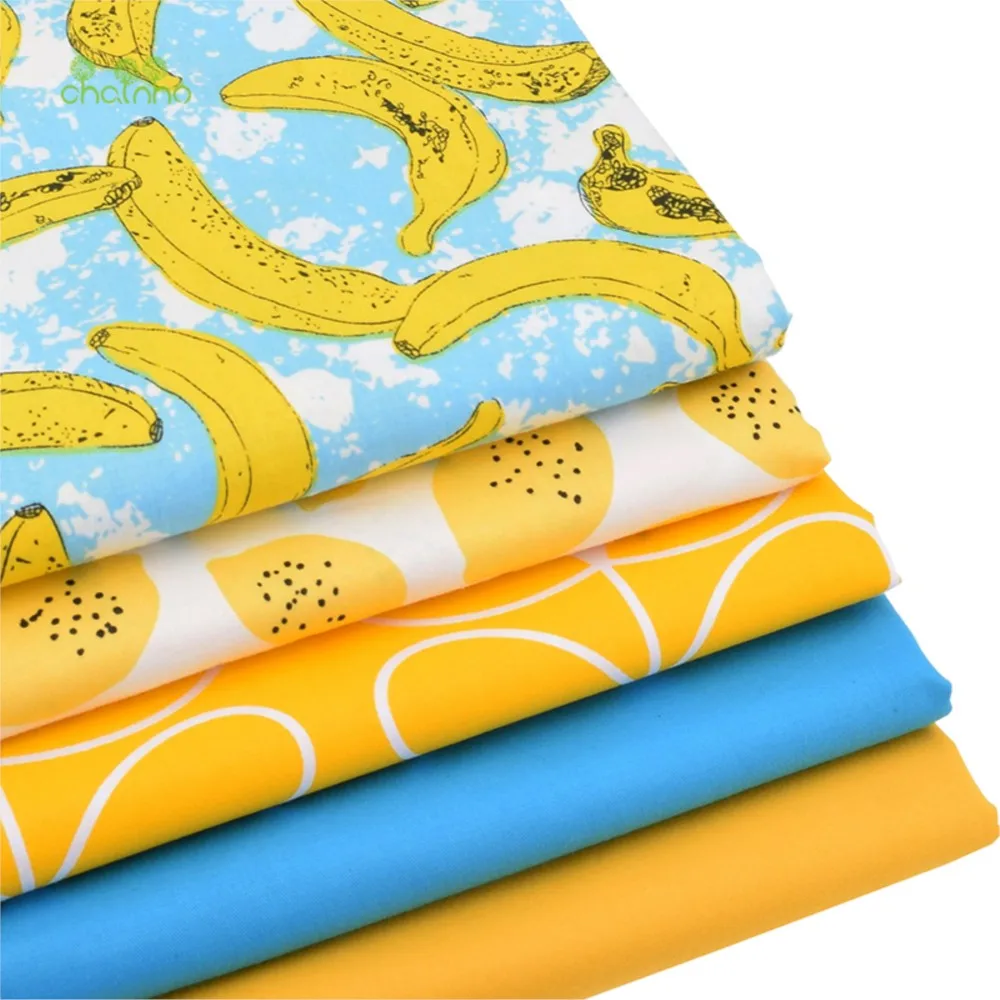 Chainho,Printed Twill Weave Cotton Fabric,DIY Quilting & Handmade Sewing Material,Patchwork Cloth,5 Design,2 Specification,CC162