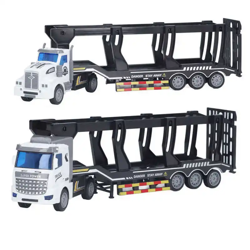 

1:48 Pull Back Container Truck Toy Semi Trailer Heavy Truck ABS Transport Truck Toy with Openable Rear Door for Kids Boys Gift
