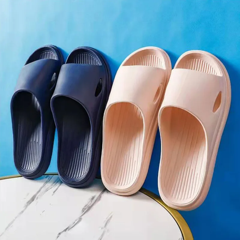 Summer Home Slippers for Women Indoor Anti-Slip Lightweight Couple Bathroom Shower Soft Soled Comfortable Household Footwear 4