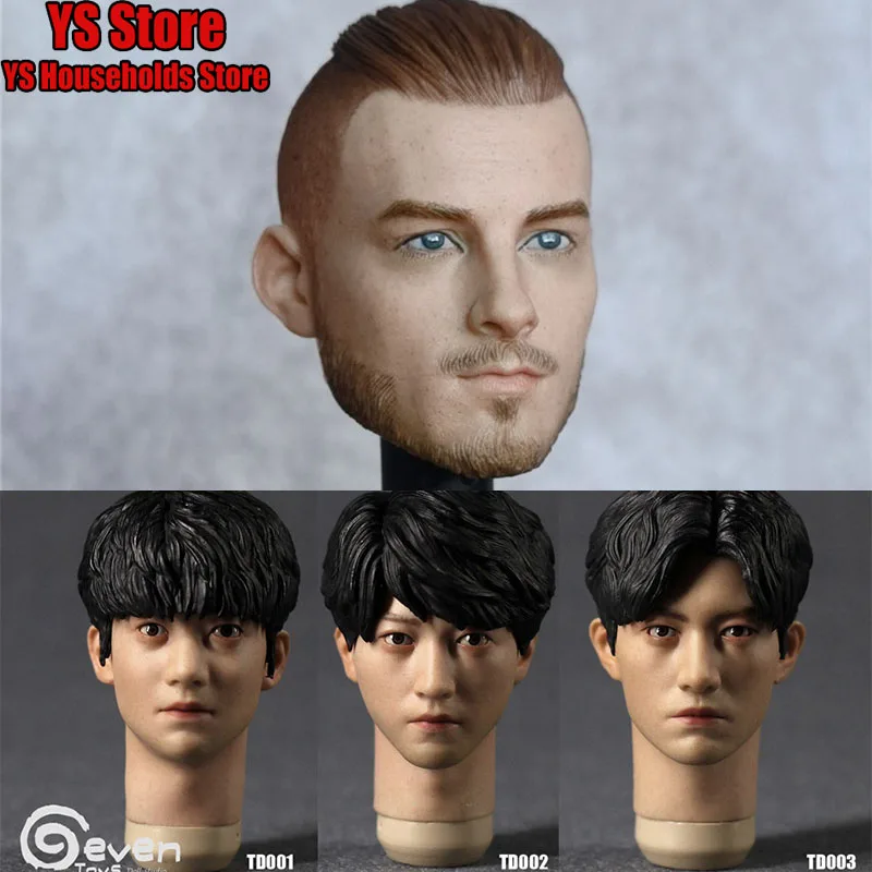 

Multi Styles 1/6 Basketball Soldier Samurai Sakito Craig Warrior Head Sculpt TF TD001/2/3 Carved Model for 12" Figure Body