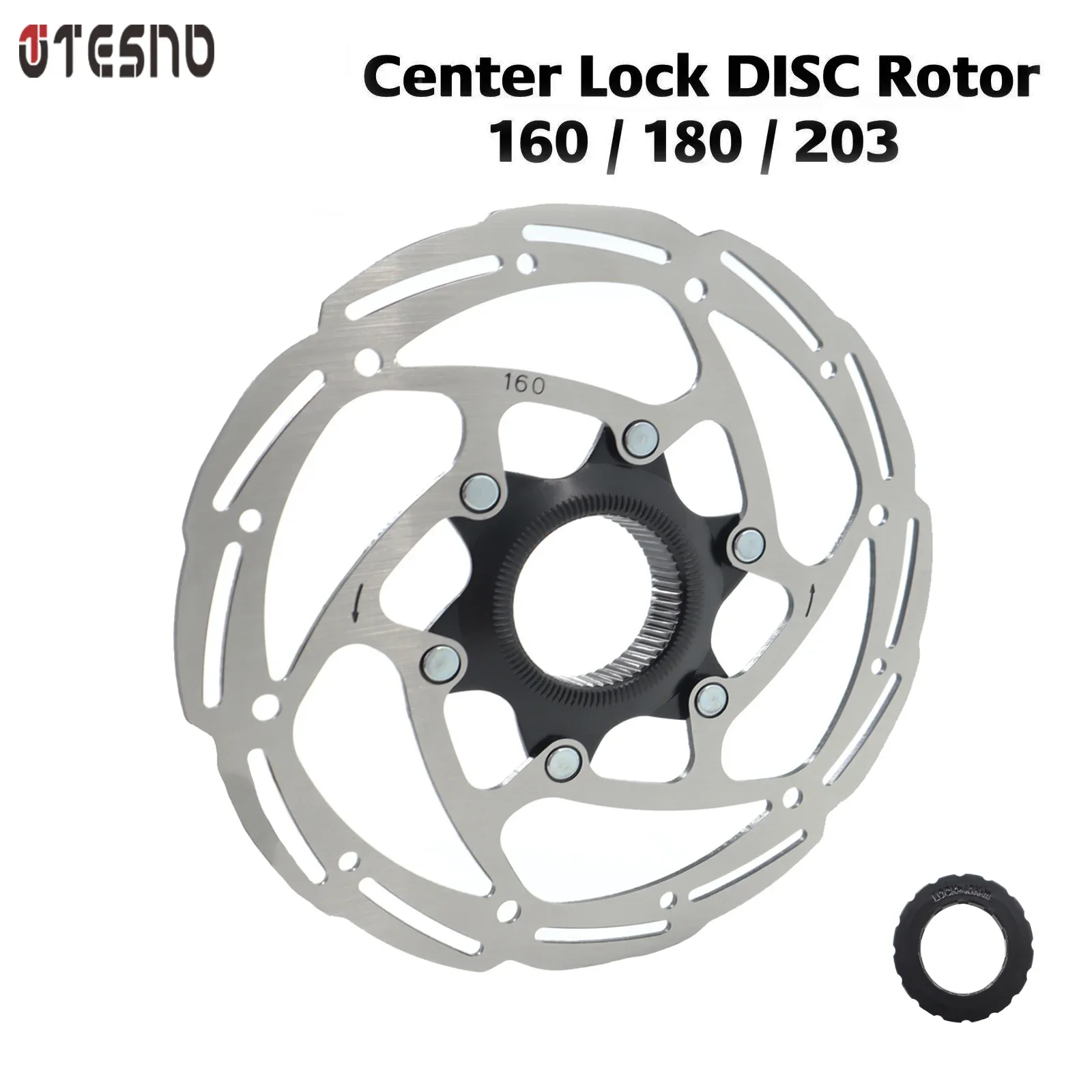 

TESNO MTB Bicycle Hydraulic Brake Disc Centerlock Rotor 160mm 180mm 203mm Center Lock Rotor 1.8mm Thick Road Mountain Bike Parts