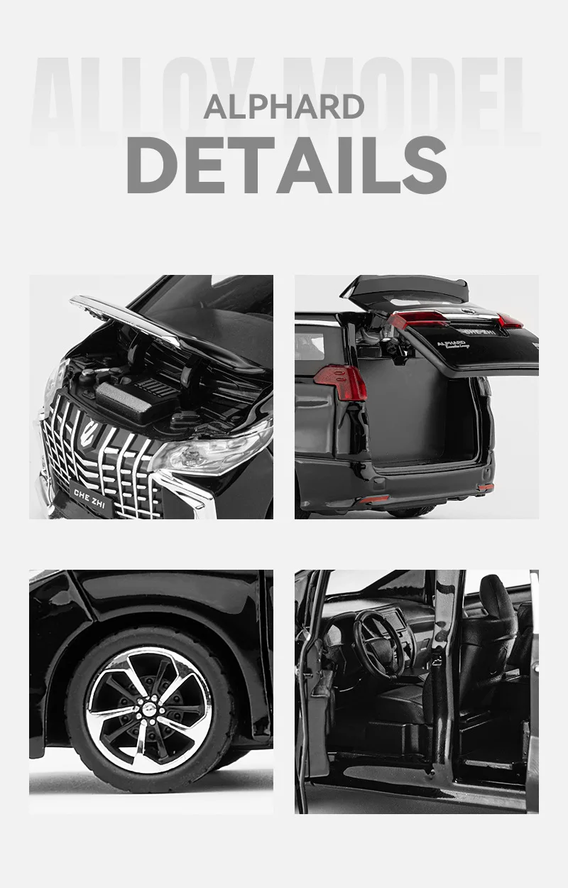 1:32 Toyota Alphard MPV Alloy Car Model Diecast Toy Commercial