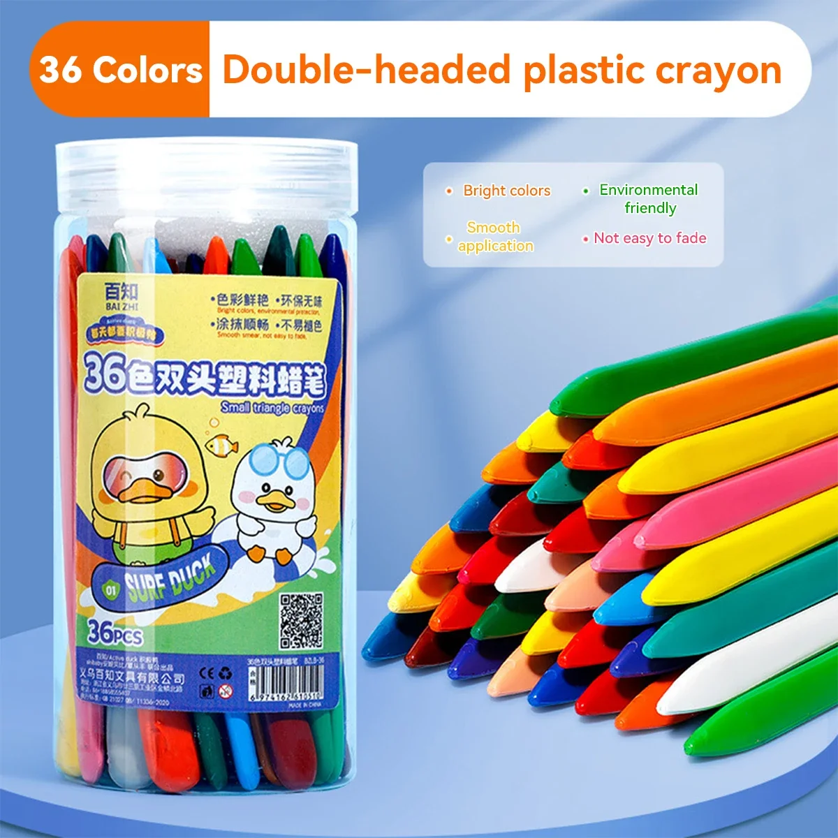 Vibrant Triangle Crayons - Non-Messy, Double-Ended Oil Paint Sticks