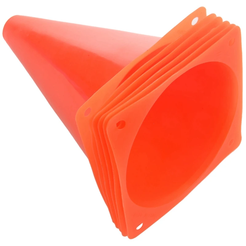 Soccer Training Cones 7-Inch Plastic Traffic Cones (6-Pack) Multi-Purpose Cone Physical Education Sports Training Gear Soccer Training Traffic Cones