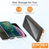 100000mAh Large Capacity Solar Mobile Charging Bank Portable Wireless Power Bank Have LED Light Support Iphone Xiaomi Samsung 4