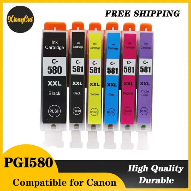 For Canon 580 581 PGI-580 CLI-581 PGI580 581 ink cartridge For canon PIXMA  TR7550 TR8550 TR 7550 TS6150 TS6151 TS 6150 printer - AliExpress