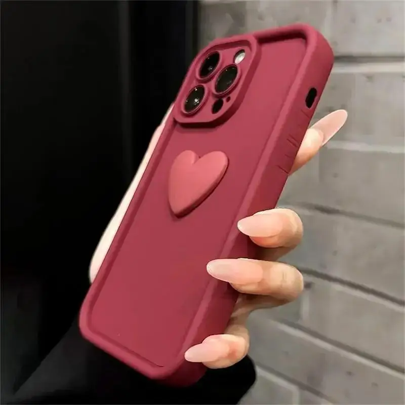 Adorable 3D Love Heart Phone Case