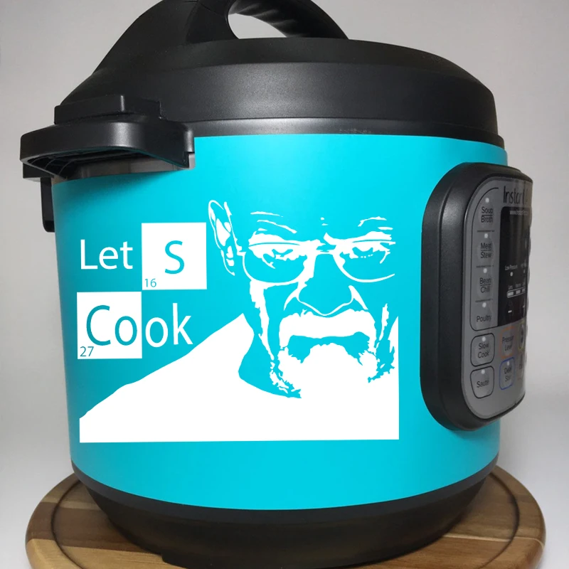 Kitchen Wall Sticker Self Adhesive Stickers Wall Stickers Instant Pot Vinyl Sticker Kitchen Lets Cook Pressure Cooker Decals Breaking Bad Heisenberg Decals Waterproof Stickers Decal