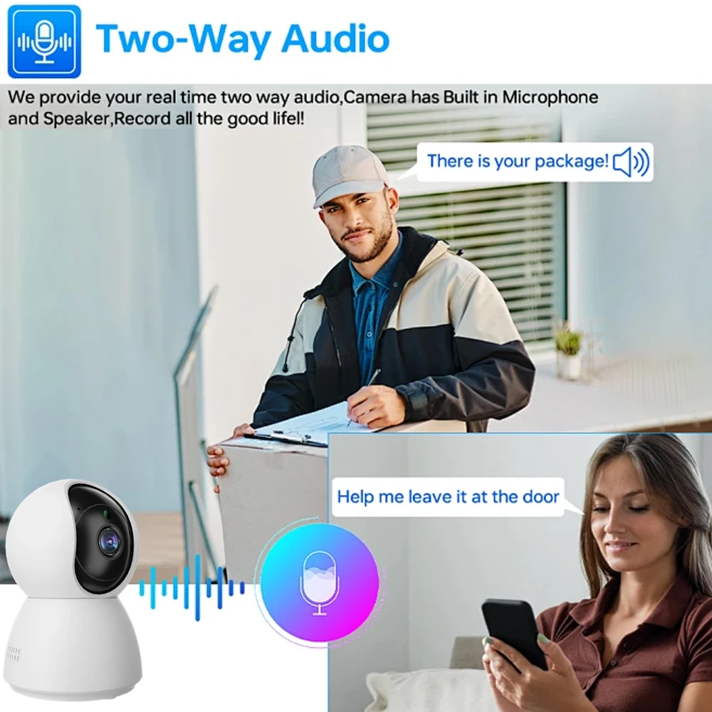 5MP Tuya 360° Smartlife Home Security WIFI PTZ Camera Mini PTZ 5MP 5 Megapixel Auto Tracking Night Vision Baby Monitor 3