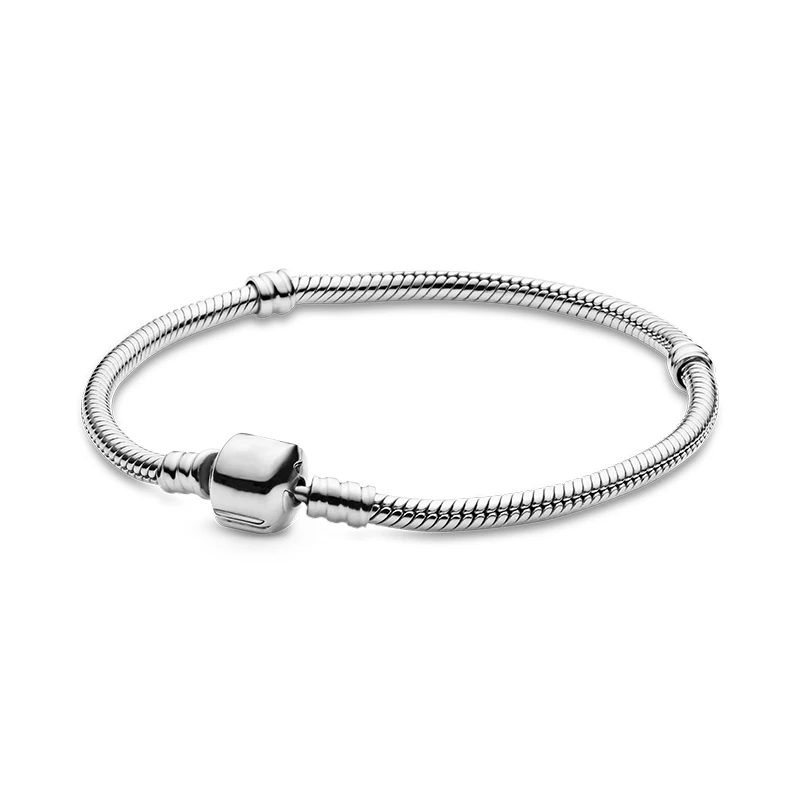 thumbnail image 1 of Bracelet chaîne serpent cœur en argent 925 pour femmes, nœud infini, fermoir papillon infini, bijoux cadeau, 1 of 5