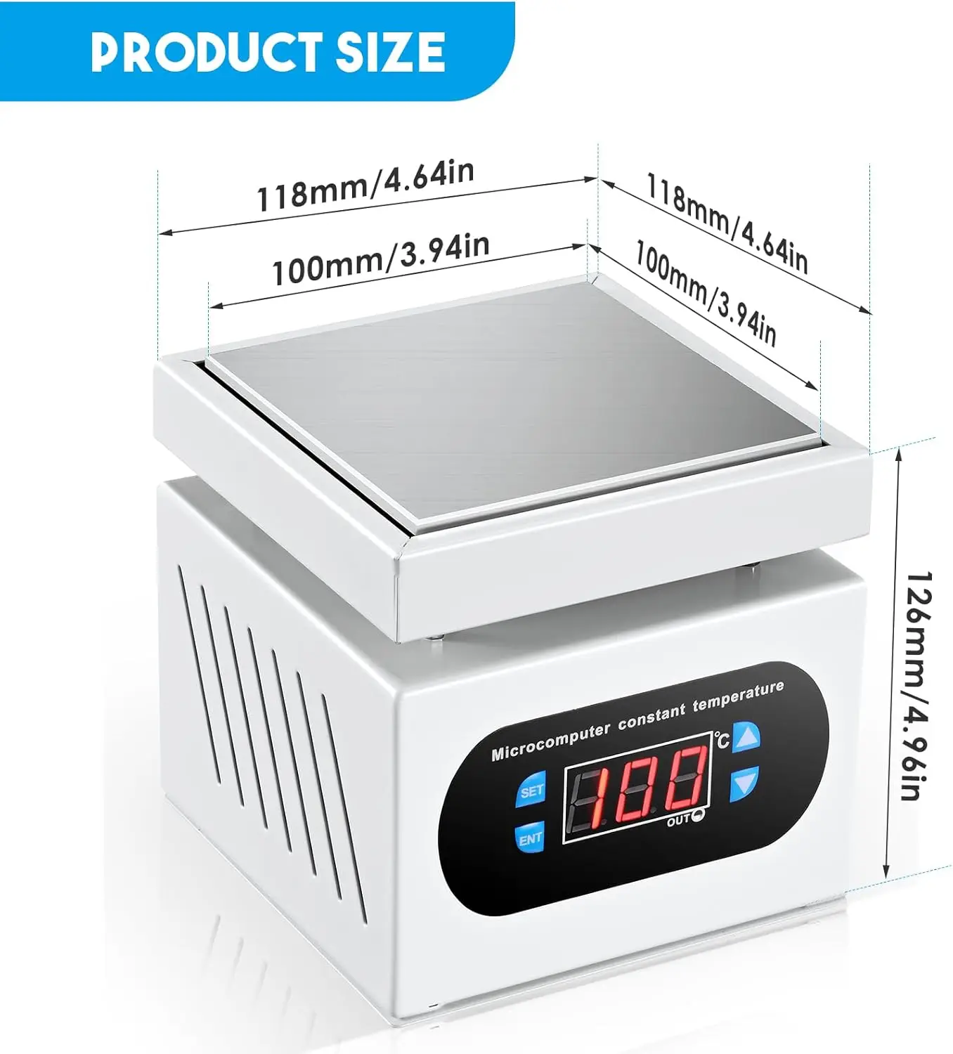 100*100mm Heating Station Digital Preheating Platform Electronic Hot Plate Maintenance Heating Station for PCB LCD Screen Repair