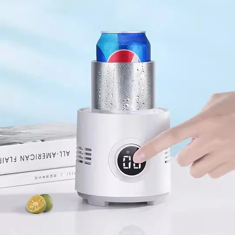 2 In 1 Fast Cooling Cup Cooler Coffee Mug Warmer for Milk Tea Beer Electric Heating Cooling Beverage Cup for Home Office