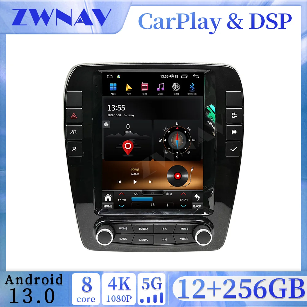 

256G Android 12 For Buick Enclave 2009-2013 Tesla Screen Car Multimedia Player GPS Navigation Auto Stereo Radio Carplay HeadUnit