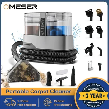 OMESER 13IN1 Macchina per pulire tappeti a vapore 1800W 17KPa Potente aspirazione Prompt vocale Pulizia multifunzionale per la casa Divano Auto