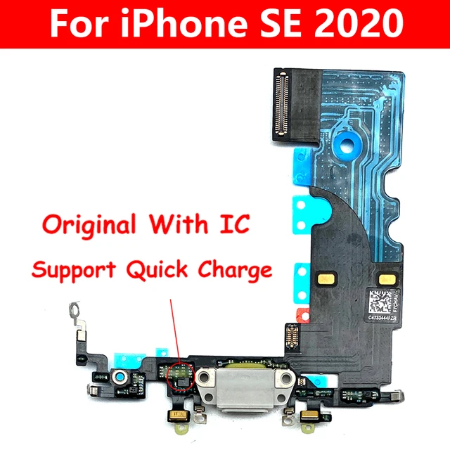 Original For Iphone Se 2020 Dock Connector Micro Usb Charger Charging Port  Flex Cable Microphone Board - Mobile Phone Flex Cables - AliExpress