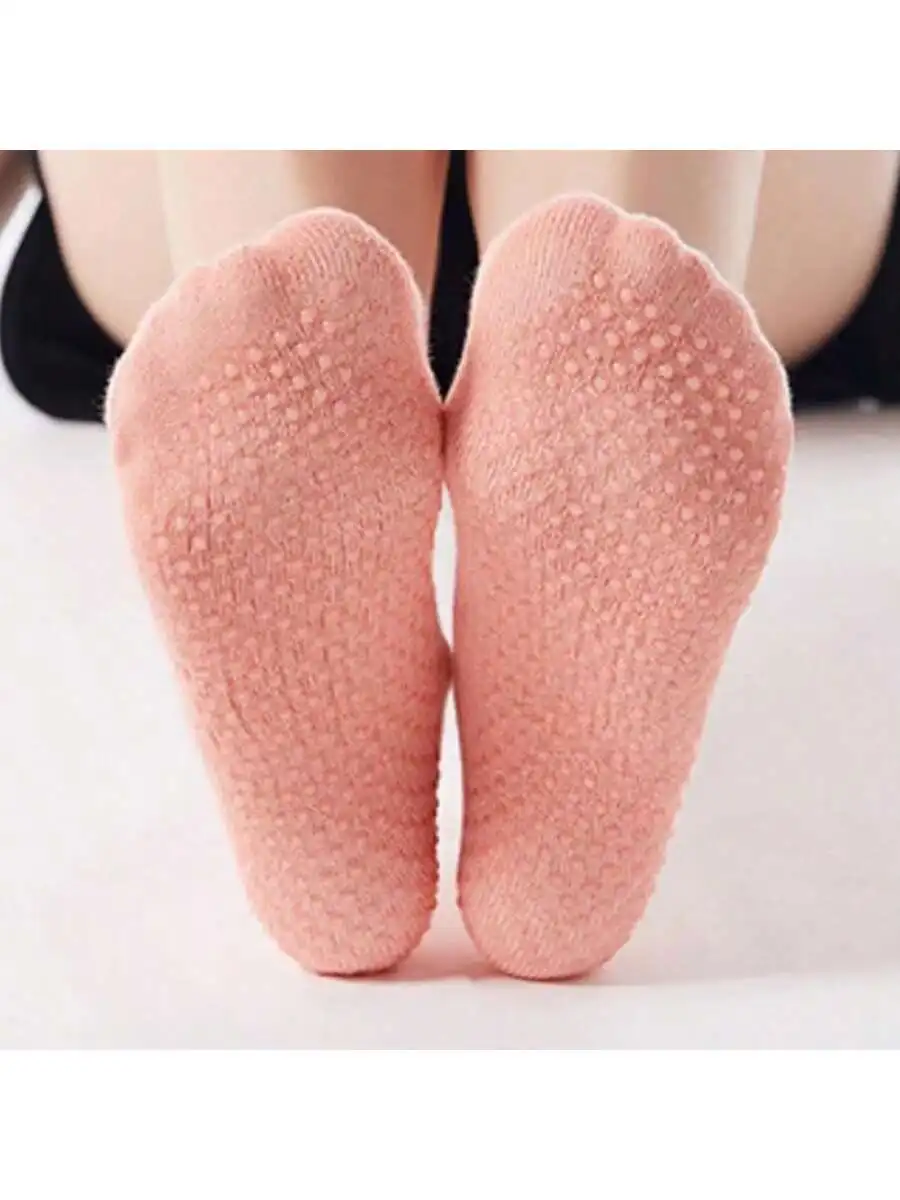 Pink Cotton Low Cut Sports Socks for Adult Yoga