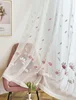 Curtains Curtains Living Dining Room Bedroom Plant Embroidery Dragonfly Lotus Gauze Curtains 1