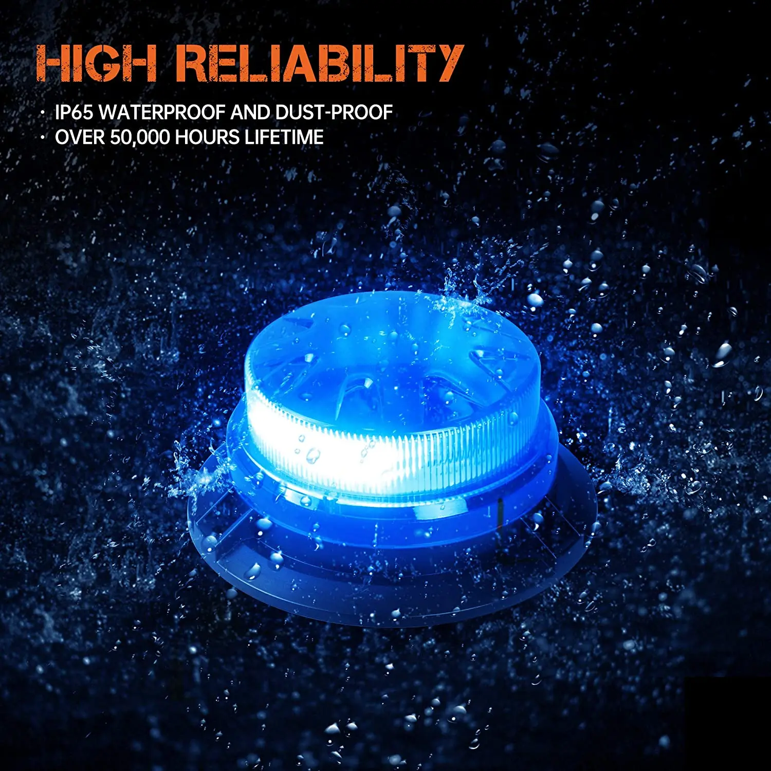 Magnetic Base LED Blue Emergency Strobe Light Car Police Roof Flashing Hazard Warning Light 12V/24V Vehicle Safety Beacon Lamp