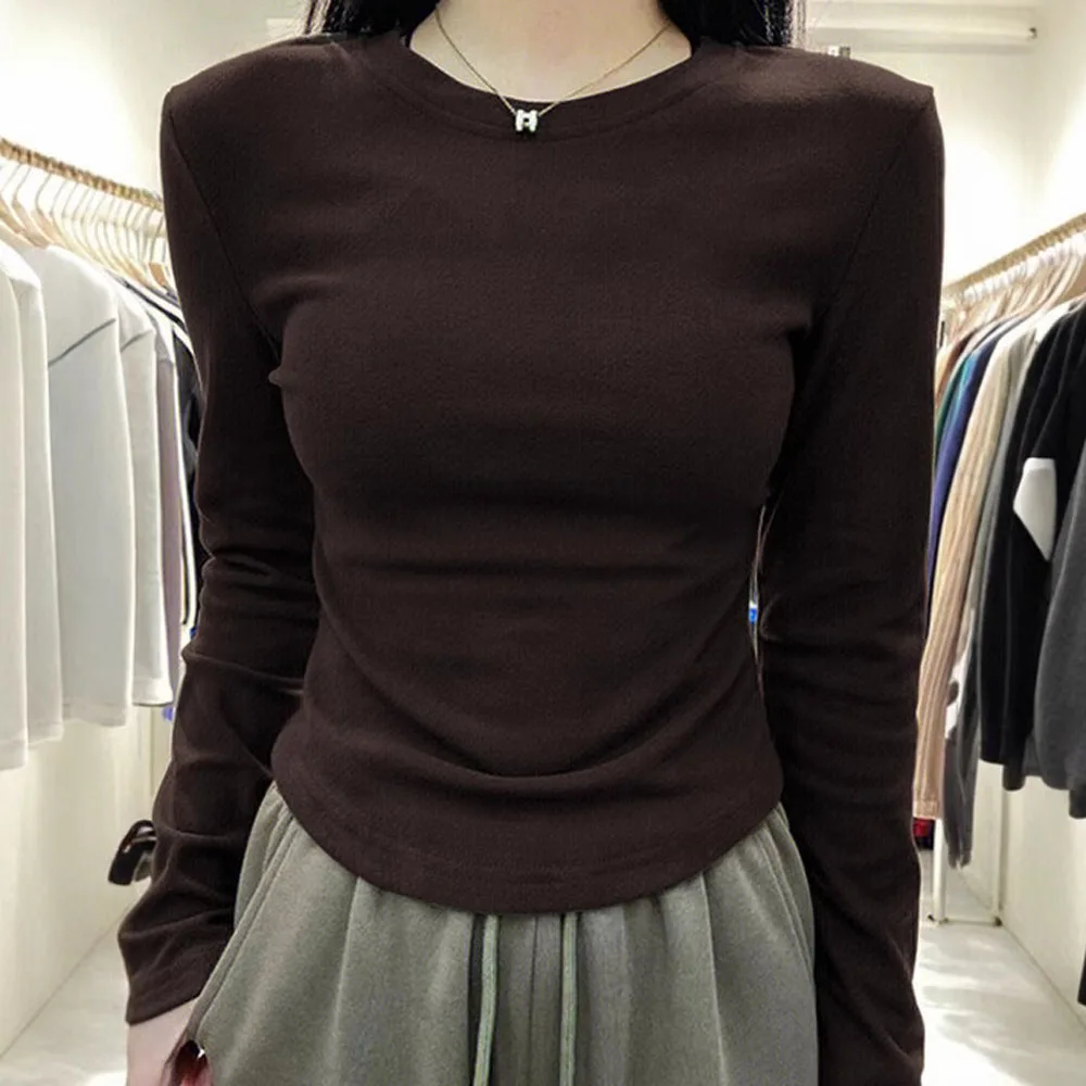 Women Autumn Winter Long Sleeve Soft Tee Shirt
