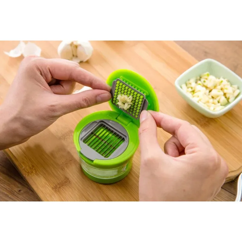hot Practical Home Kitchen Tool Kit Garlic Press Chopper Slicer Hand Presser Garlic Grinder