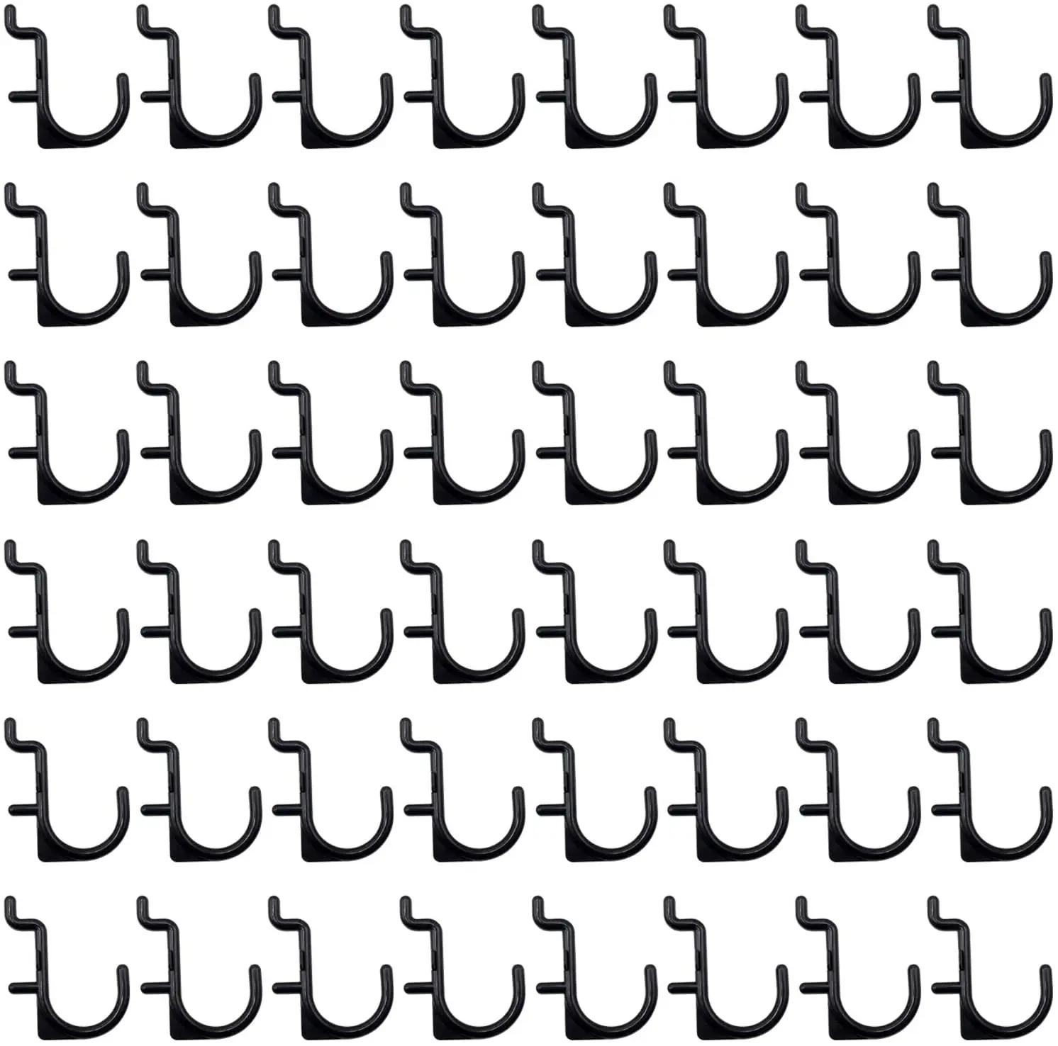 

50PCS Peg Board Hook Plastic J Style Display Hook Shelf Hanging Supply J Shape Peg Hook for Peg Board Organizer Tool