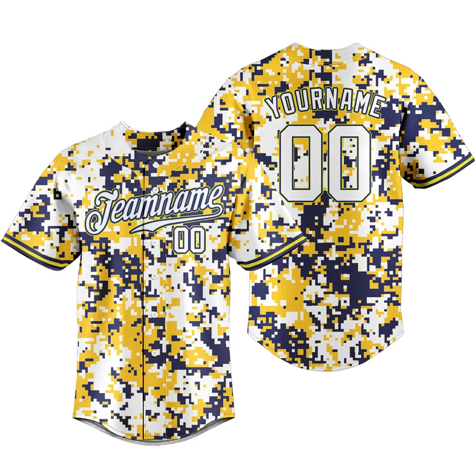 thumbnail image 1 of Camiseta de béisbol personalizada, camisetas de camuflaje, ropa deportiva transpirable, uniforme de entrenamiento para equipo, nombre del equipo personalizado, logotipo y número, 1 of 4